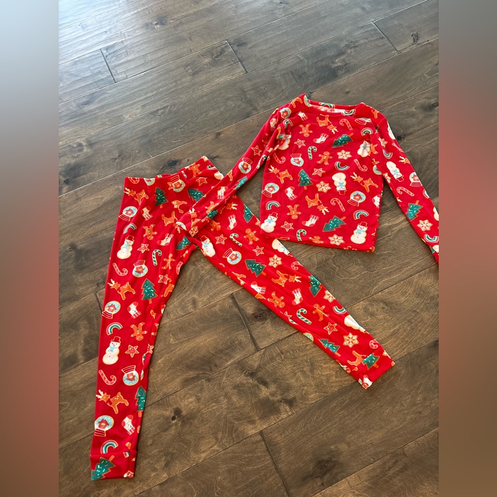 Festive Red Kids Pajamas Set